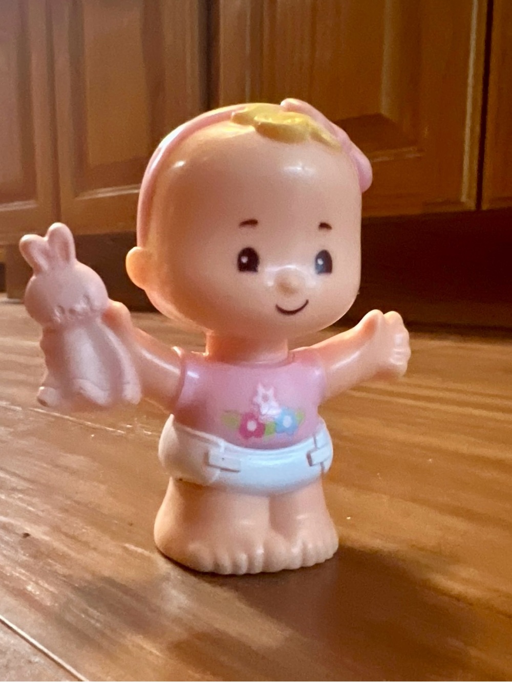 Fisher-Price Little People Snuggle Twin Bunny Lovey RARE